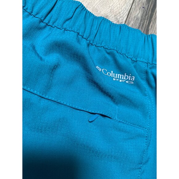 Columbia 2X Shorts PFG Performance Fishing Gear Shorts Blue Teal - Picture 5 of 6